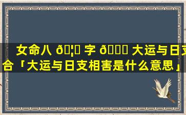 女命八 🦋 字 🐟 大运与日支合「大运与日支相害是什么意思」